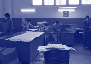 Factory workers in India